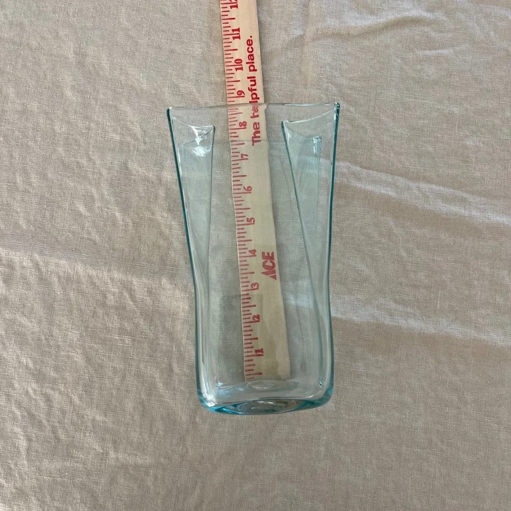 Vintage Blenko Hand Blown Paper Bag Vase